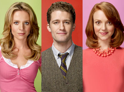 Glee, Jessalyn Gilsig, Matthew Morrison, Jayma Mays Glee, Jessalyn Gilsig, Matthew Morrison, Jayma Mays